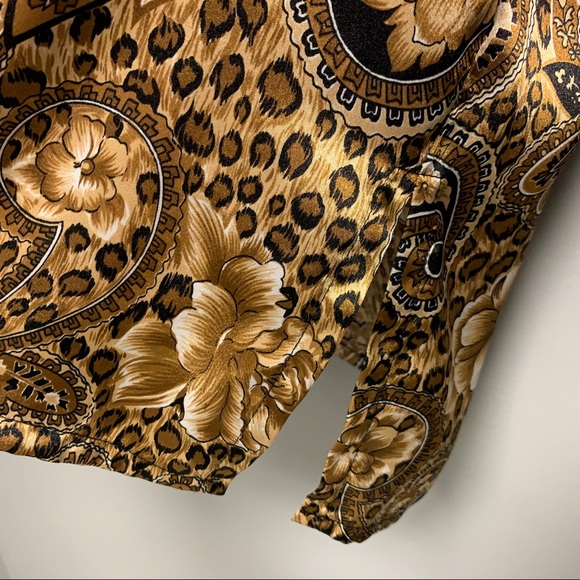 Retro Cheetah Floral Paisley Long Sleeve PS - Picture 8 of 11